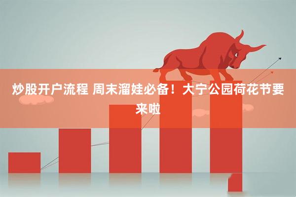 炒股开户流程 周末溜娃必备！大宁公园荷花节要来啦
