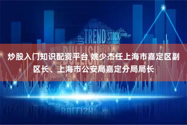 炒股入门知识配资平台 姚少杰任上海市嘉定区副区长、上海市公安局嘉定分局局长